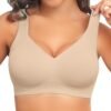 Women's Wireless Push-Up Seamless Full Coverage T-Shirt Bra