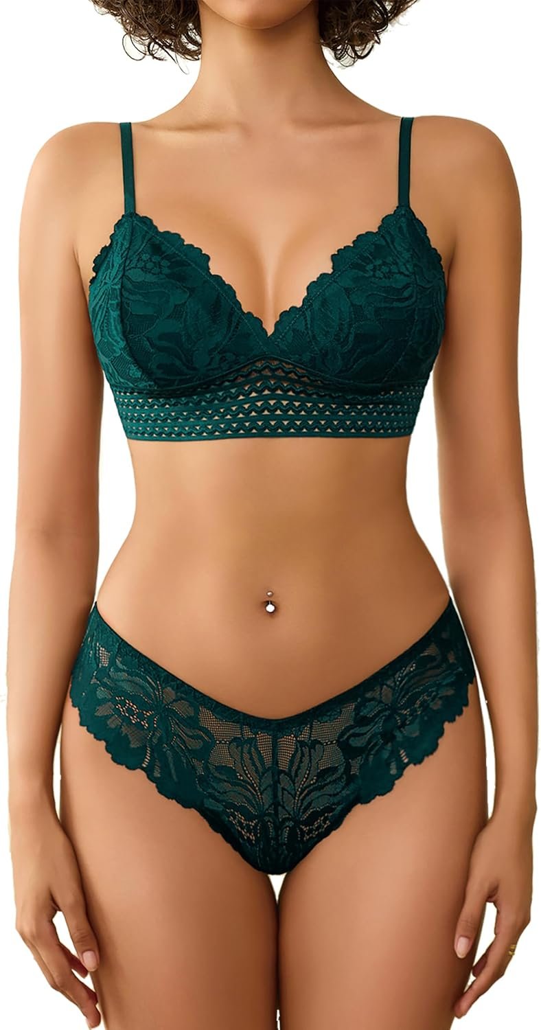 Women's Sexy Lace 2-Piece Bra Panty Set
